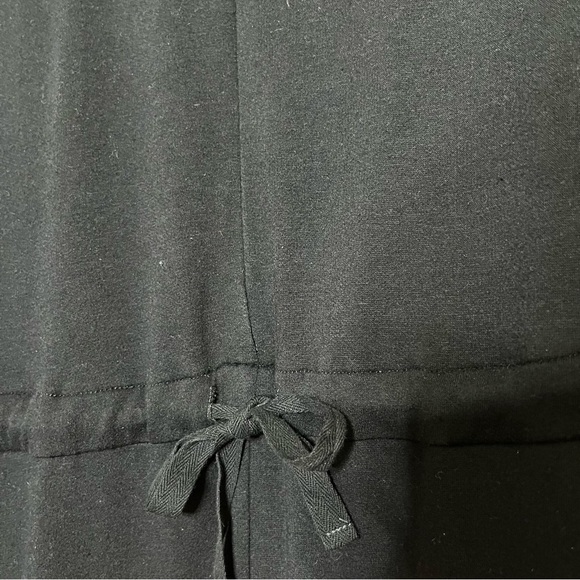 Eileen Fisher Cozy Brushed Terry Hooded Jumpsuit Black - Picture 12 of 14